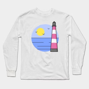 Pink lighthouse Long Sleeve T-Shirt